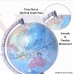 OkaeYa Political World Globe/Political Student World Globe/Educational Globe 8'' inch, Steel Arc and Base.